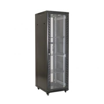 Rack 42U, 19 inch, 600x800, pe podea, capacitate 800kg, 4 ventilatoare, ASYTECH Networking ASY-42U-6080S