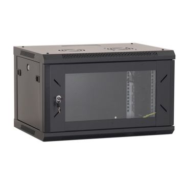 Rack 6U, 19 inch, 600x600, negru, motaj pe perete, metalic, usa din sticla securizata, Asytech, ASY-6U-6060W