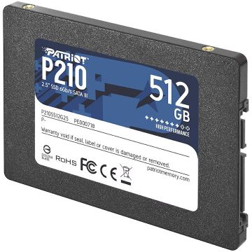 SSD 512GB Patriot P210 P210S512G25, SATA III, 2.5 inch, 520MB/s Citire, 430MB/s Scriere