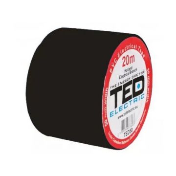 Banda izolatoare PVC, 20m x 50mm, pentru protectia si izolarea cablurilor, negru, TED TED004901