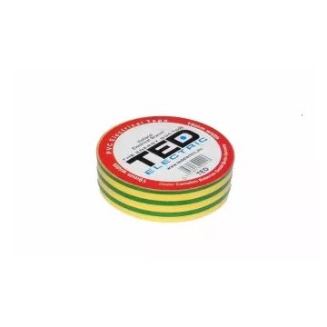 Banda izolatoare TED TED004772, lungime 20m, diametru 19mm, galbena