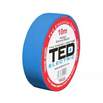 Banda izolatoare TED TED004833, lungime 10m, diametru 19mm, albastra