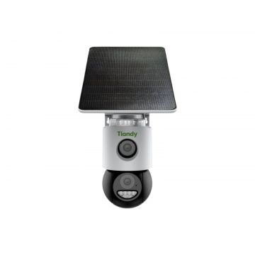 Camera de supraveghere duala wireless cu panou solar Tiandy, 3+3MP, 4mm,Iluminare duala, Alarma, Audio bidirectional, IP65, TC-H363U 9DA-4