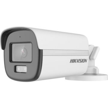 Camera de supraveghere TurboHD Hikvision DS-2CE12DF0T-LFS28, 2MP, Smart Hybrid Light, 2.8mm, Microfon, IP67
