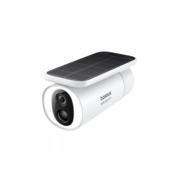 Camera de supraveghere wireless cu panou solar si baterie, Baseus S0SW002130, Wi-Fi 2.4GHz, 4MP, iluminare duala, audio bidirectional, PIR, memorie interna 8GB,  IP67