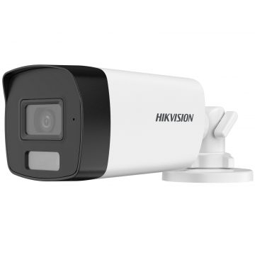 Camera supraveghere analogica Hikvision DS-2CE17U0T-LF, 8MP 4K, 2.8mm, iluminare duala 40m, IP67, plastic si metal
