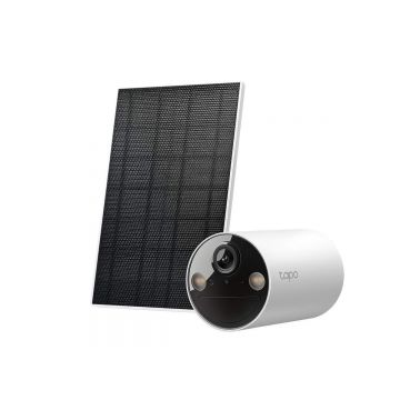 Camera supraveghere cu panou solar si baterie Tapo C410 KIT, 2K 3MP, Wi-Fi, iluminare duala, audio bidirectional, detectie cu AI, IP65