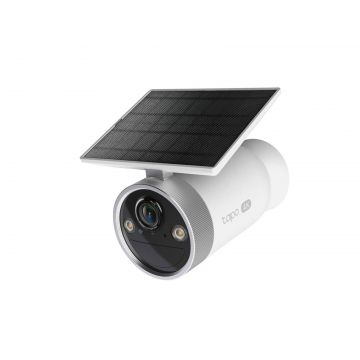 Camera supraveghere cu panou solar si baterie Tapo C465, 4K 8MP, Wi-Fi dual band, iluminare duala, audio bidirectional, detectie cu AI, slot microSD, IP65