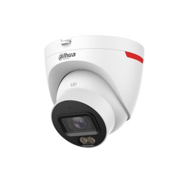 Camera supraveghere dome IP Dahua IPC-HDW2649T-S-LED-0280B-PRO, 6MP, 2.8mm, LED alb 30m, microfon, slot card SD, PoE, IP67