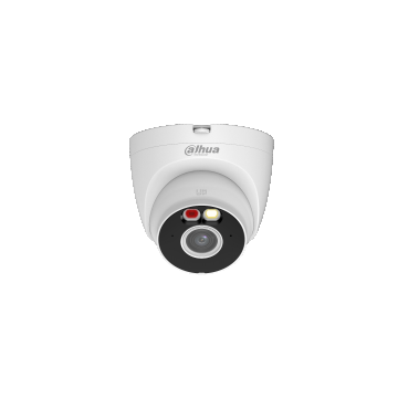 Camera supraveghere exterior Dahua 5MP, Wi-Fi 6, turreta, 2.8mm, IR+lumina calda 30m, audio bidirectional, detectie AI om/vehicul, IP67, T5A-PV