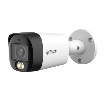 Camera supraveghere HDCVI Dahua HAC-HFW1200RM-IL-A-0280B-S6, 2MP, 2.8mm, Iluminare duala 30m, Microfon, IP67