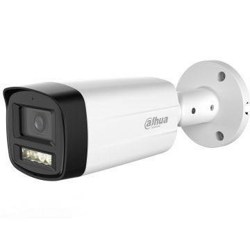 Camera supraveghere HDCVI Dahua HAC-HFW1500TH-IL-A-0360B-S3, 5MP, 3.6mm, Iluminare duala, Microfon, IP67