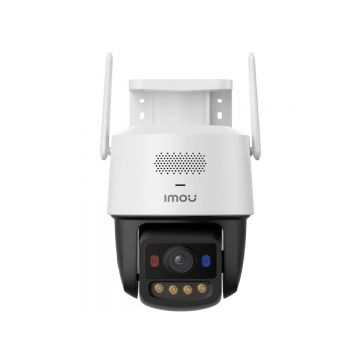 Camera supraveghere Imou Titan Pro, 6 MP, Wi-Fi 6, rotire de pe mobil, alarma cu sirena si LED rosu-albastru, IR+LED 30m, PoE, IP66, detectie AI, IPC-U7LP-6V0NE