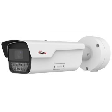 Camera supraveghere IP ANPR, 4MP, lentila varifocala 2.8mm-12mm, Iluminare duala 50m, slot microSD, PoE, IP67, IK10, Safer SAF-IPCLPR4MP50F2812-IL(U)