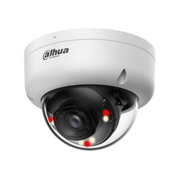 Camera supraveghere IP Dahua DH-IPC-HDBW1439E1-A-IL-S6, 4MP, 2.8mm, ilumnare duala, microfon, PoE, IP67, IK08