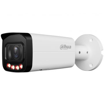 Camera supraveghere IP Dahua IPC-HFW3849T-ZAS-IL-27135, Smart Dual Light, 8 MP 4K, 2.7–13.5 mm, IR + lumina alba 60 m, AI, microfon, PoE, slot microSD, IP67
