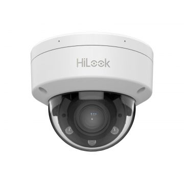 Camera supraveghere IP Hikvision HiLook IPC-D640HA-LZU, 4MP, varifocala 2.8-12mm, iluminare duala, microfon, slot micro SD, PoE, IP67, IK08