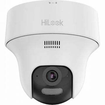 Camera supraveghere IP Hikvision HiLook IPC-F140-LIDF/W, Wi-Fi6, 4MP, 2.8mm, iluminare duala, audio bidirectional, slot microSD, rotire si inclinare din aplicatie, alarma sonora, IP54