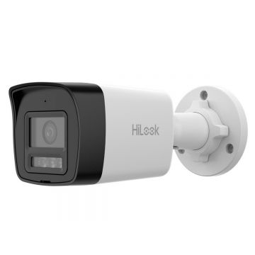 Camera supraveghere IP HiLook Hikvision IPC-B140HA-LUC, 4MP, iluminare duala, 2.8 mm, microfon, IP67, PoE