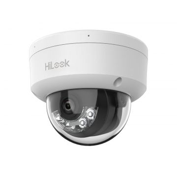 Camera supraveghere IP HiLook Hikvision IPC-D140HA-LUC, Smart Hybrid Light, 4MP, 2.8mm, iluminare duala 20m, microfon, PoE