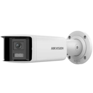 Camera supraveghere IP panoramica, Hikvision DS-2CD2T47G2P-LSU/SL(2.8mm)(C), 2 x 2.8mm, detectare miscare, LED 40m, alarma