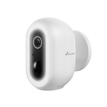 Camera supraveghere IP wireless pe baterii, 2MP Full HD, functii AI, IR 8m, PIR, audio bidirectional, slot microSD, Tuya, Nivian SAF-IPC-04-BAT