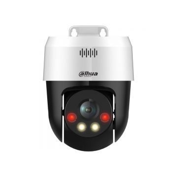 Camera supraveghere PT IP, 3MP, lentila 4mm, IR 30m si lumina alba Smart Dual Light, H.265 DWDR SMD 3.0 IVS, audio bidirectional, sirena si lumina avertizare, slot microSD 256GB, PoE, 12VDC, IP66, DH-SD2A300NB-GNY-A-PV