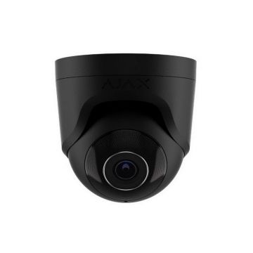 Camera supraveghere turret IP Ajax TurretCam(B)-64924, 5MP, 2.8mm, IR 35m, recunoastere AI, microfon, slot microSD, accelerometru, PoE, IP65, negru