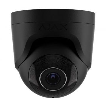 Camera supraveghere turret IP Ajax TurretCam(B)-64928, 8MP, lentila 2.8mm, IR 35m, Microfon, PoE, IP65, neagra