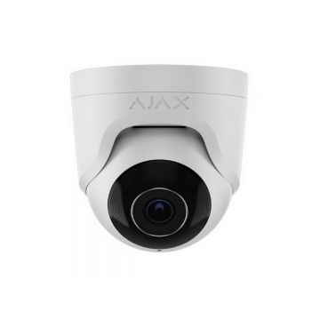 Camera supraveghere turret IP Ajax TurretCam(W)-64927, 8MP, 2.8mm, IR 35m, recunoastere AI, microfon, slot microSD, PoE, IP65, alb