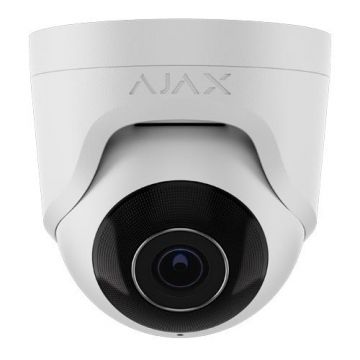 Camera supraveghere turret IP Ajax TurretCam(W)-64929, 8MP, 4mm, IR 35m, Microfon, AI, slot microSD, PoE, IP65, alba