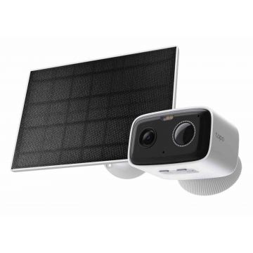 Camera supraveghere Wi-Fi cu panou solar Tapo C400 KIT, 2MP, Iluminare duala, audio bidirectional, baterie, IP65