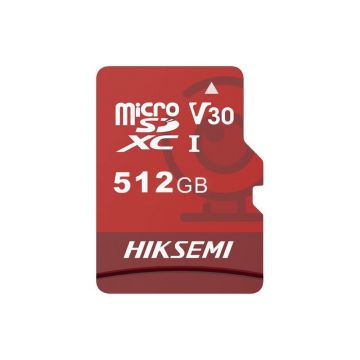Card MicroSD pentru stocare video HikSemi by Hikvision, 512GB, clasa de viteza 10 - 92MB/s, HS-TF-E1-512G