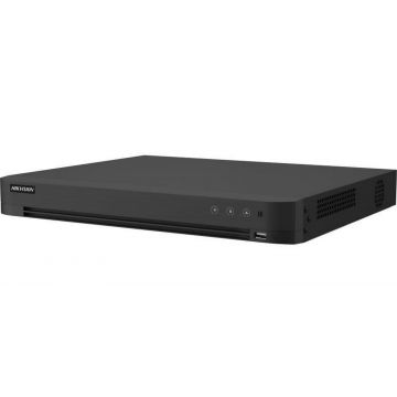 DVR 8 canale Hikvision iDS-7208HUHI-M2/PXT, AcuSense, pana la 8MP, latime banda 256Mbps, 2 porturi SATA, PoC
