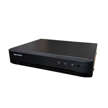 DVR 8 canale Turbo HD Hikvision iDS-7208HUHI-M1-E(E), AcuSense, 8MP 4K, latime banda 128Mbps, audio prin coaxial, 1x SATA