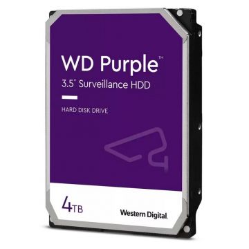 Hard Disk pentru supraveghere, 6Gbps, 256 MB, 5400 rpm, HDD 4TB SATA, Western digital Purple WD42PURU