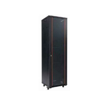 Rack 19 inch, 37U, 600x 600, sarcina 800kg, pentru podea, otel, negru, Safer SAF-NC-6637
