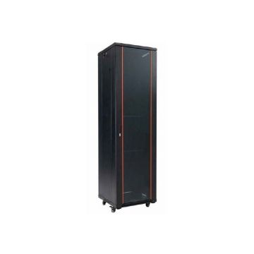 Rack 19 inch, 42U, 600x 800, sarcina 800kg, pentru podea, otel, negru, Safer SAF-NC-6842