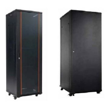 Rack 32U, 19 inch, 600x 800 mm, structura otel, usa fata sticla securizata, incarcare 800 kg, Safer SAF-NC-6832