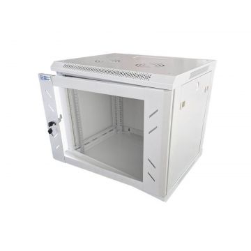 Rack 9U, 19 inch, 600x 600x 501, sarcina 60kg, IP20, montare pe perete, gri, Braun Group TS-9U6X6-W