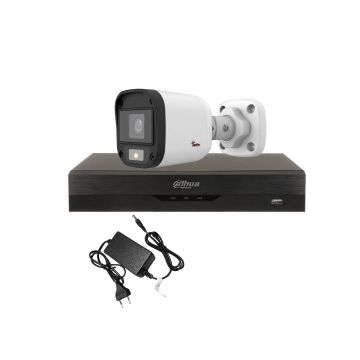 Sistem de supraveghere 1 camera exterior 5 megapixeli, 2K+, Iluminare IR 20m, KIT1EXT