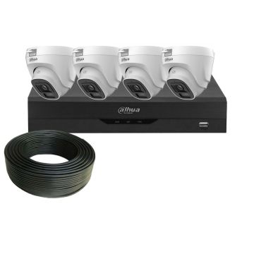 Sistem supraveghere 4 camere 2MP, 2.8 mm, Full HD, IR 20m, KIT4DOMEFHDMTL