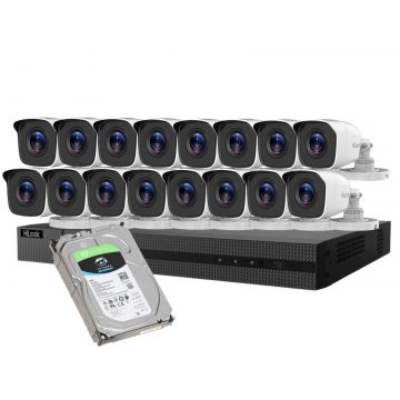Sistem supraveghere Hikvision HiLook, 16 camere 2MP, DVR 16 canale, HDD 6TB, KITDVR16CAMHDD