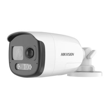 Camera supraveghere exterior Hikvision ColorVu DS-2CE12DF3T-PIRXOS, 2 MP, 2.8 mm, microfon, PIR 11m, lumina alba 40 m