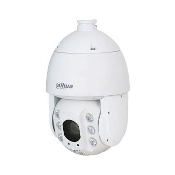 Camera supraveghere IP Speed Dome PTZ Dahua WizSense SD6C3425XB-HNR-A-PV1, 4 MP, lumina alba 50 m, IR 150 m, 4.8 - 120 mm, motorizat, PoE + suport perete, alimentator, auto tracking