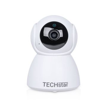 Camera Supraveghere Techstar® V380 Q8A, HD, Night Vision, Detectare Miscare, MicroSD Card, Conexiune Hotspot Wireless, Port LAN