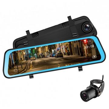 Camera Video Auto Premium Tip Oglinda Techstar® L606 Dubla FullHD, TouchScreen 10'', 12MPx, Unghi 170°, Mod Parking, G Sensor Camera Video Auto Premium Tip Oglinda Techstar® L606 Dubla FullHD, TouchScreen 10'', 12MPx, Unghi 170°, Mod Parking, G Sensor