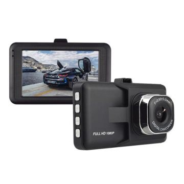 Camera Video Auto Techstar® T616, Display LCD 3 inch, Full HD, Rezolutie 1080P, G-Sensor, Night Vision, Unghi de filmare 140°, Negru