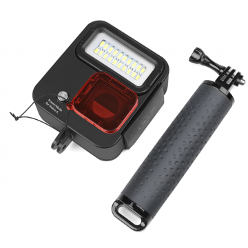 Carcasa waterproof 40m Shoot XT GP435 cu lampa LED si grip compatibila GoPro Hero 5 Black Hero 6 Black Hero 7