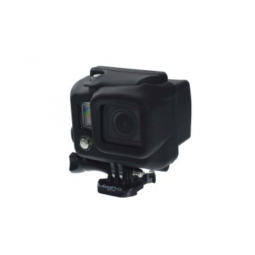 Husa din silicon pentru GoPro Hero 3 cu spatiu si parasolar pentru LCD BacPac